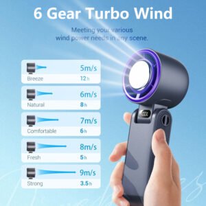 Wholesale 100-Speed Foldable ICE Cooling Handheld Fan | HVJ-F02