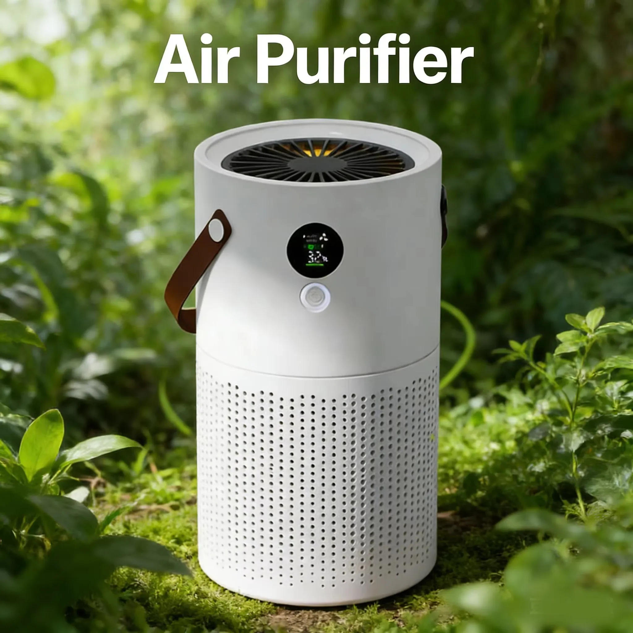 hvj ap05 cordless smart air purifier 10,000mah battery, digital pm2.5 display & h13 hepa filter