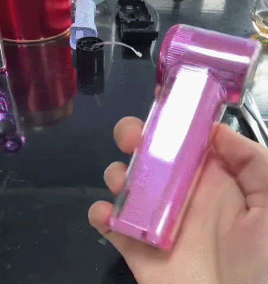 hvj f18 high speed handheld fan | 14m/s wind power & 100 level stepless control