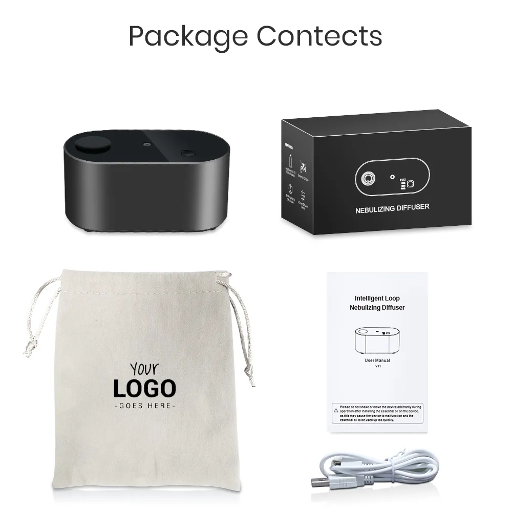 hvj a01 waterless aromatherapy diffuser | portable essential oil nebulizer for car & home