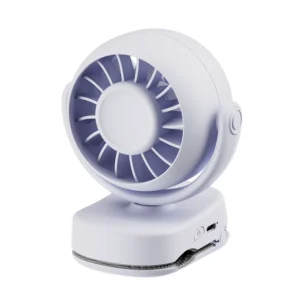 hvj f16 ultra mini clip on fan, 1500mah rechargeable portable handheld fan, small 3 speed personal cooling fan for strollers, travel, and desktop