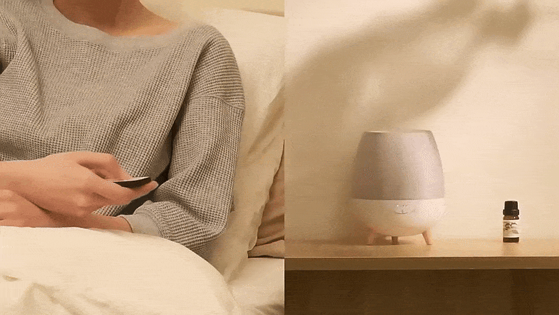 hvj a07 textile texture aroma diffuser | minimalist fabric style humidifier