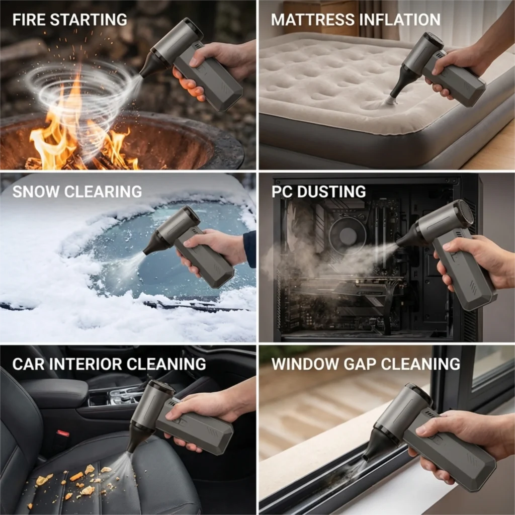 hvj c05 industrial turbo jet fan | 130,000 rpm suction & blow 2 in 1 cleaning tool