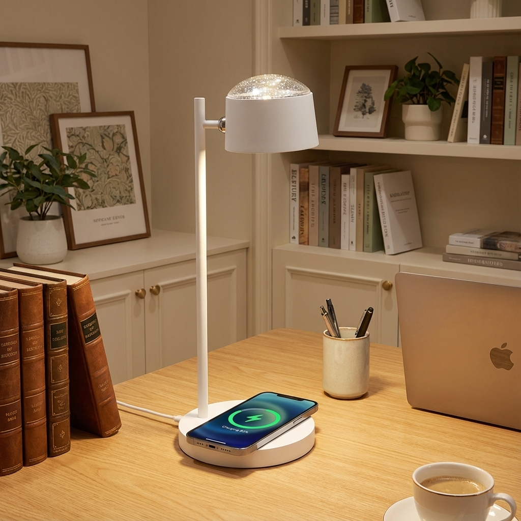 hvj l02 15w wireless charging led lamp | magnetic detachable desk light