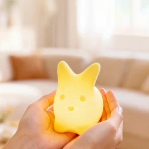 hvj l03 rgb silicone tap light | rechargeable nursery night lamp