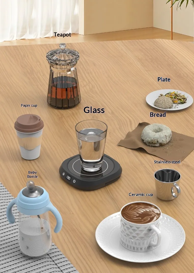 hvj mw01 smart coffee mug warmer | 5 level temp control & ptc fast heating