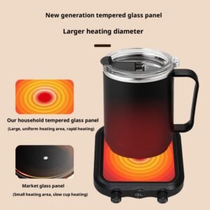 Wholesale HVJ-WM02 Smart Mug Warmer with Dual Knob Control | 8 Temp Levels Constant Cup Heater