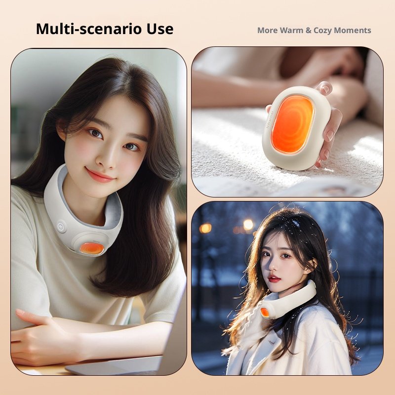 HVJ-NP01 | Wholesale 2-in-1 Graphene Heated Neck Pillow with Detachable 5000mAh Hand Warmer 4 HVJ-NP01 | Wholesale 2-in-1 Graphene Heated Neck Pillow with Detachable 5000mAh Hand Warmer - Image 4