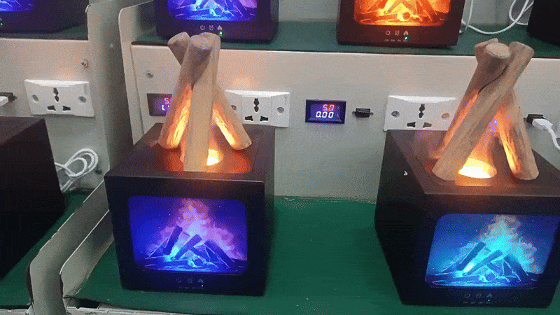 hvj a13 simulation flame aroma diffuser | ultrasonic mist fire humidifier