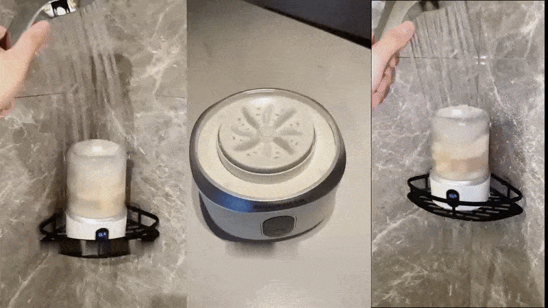 hvj c01 portable wireless underwear washer | mini foldable washing machine for travel