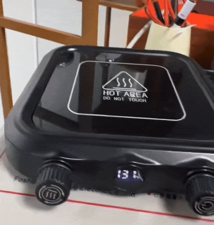 hvj mw02 knob control mug warmer | 110°c max & 8 level temp