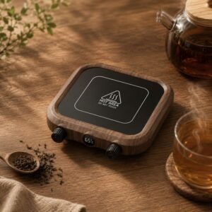 Wholesale HVJ-WM02 Smart Mug Warmer with Dual Knob Control | 8 Temp Levels Constant Cup Heater