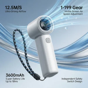 2026 Portable Fan Trends: How High-Speed, Clip-on, and Multi-functional Designs are Redefining Personal Cooling 1 honvenja-hvj-f03-high-speed-handheld-fan-brushless-motor
