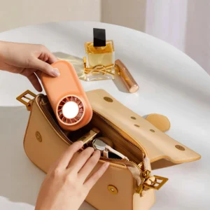 Ultra-Thin Pocket Fan with Makeup Mirror HVJ-F37 | OEM Manufacturer