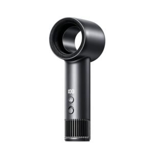 HONVENJA HVJ-F05 black bladeless handheld fan with ring-shaped air outlet