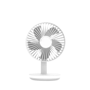 hvj f27 6 inch portable desktop fan with led night light & 3 speed rechargeable battery