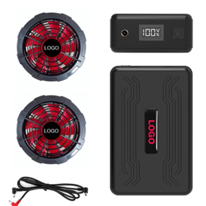 Wholesale Industrial Air-Conditioning Clothing Fan Kit with 20000mAh Power Bank | 22V High Voltage Cooling System HVJ-T50