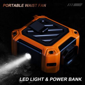 Wholesale Multifunctional Rugged Waist Clip Fan & 8000mAh Power Bank | HVJ-F25